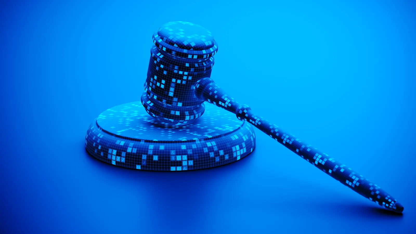 A gavel rendered in binary code — artificial intelligence and legal systems